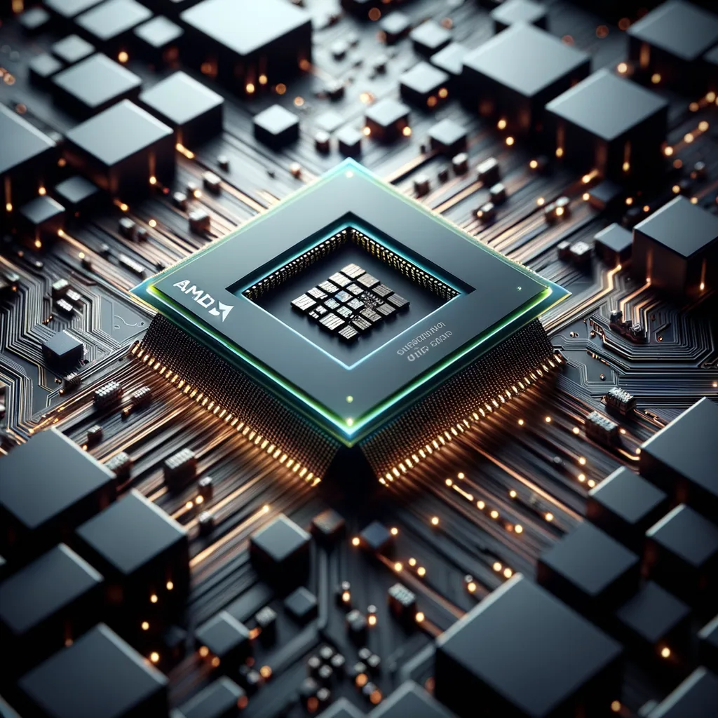 AMD chip on a circuit board