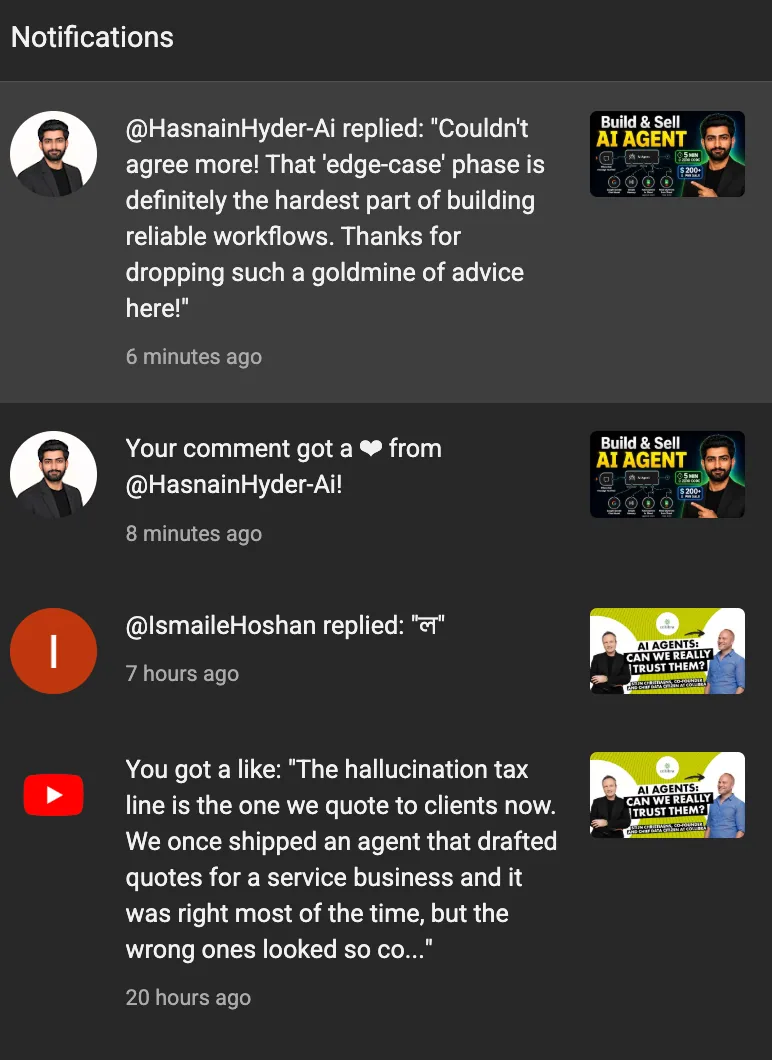 Originele YouTube-meldingen waarop makers reageren op, hartig zijn en reageren op CodeMyPixel-reacties.